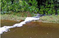 Flooded road near Brodick