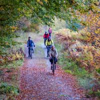 Cycling off road over Duke's Pass