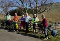 At the high point of the gated at potholed road