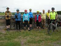 The group on the viaduct at Roxburgh